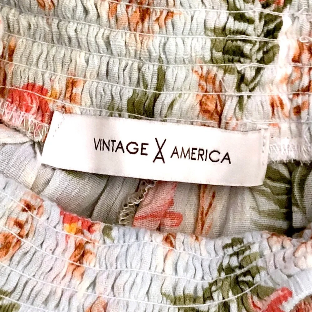 Boho Floral Print Elastic Waistband Wide Leg Crop Palazzo Pant XS-S. - Picture 6 of 7